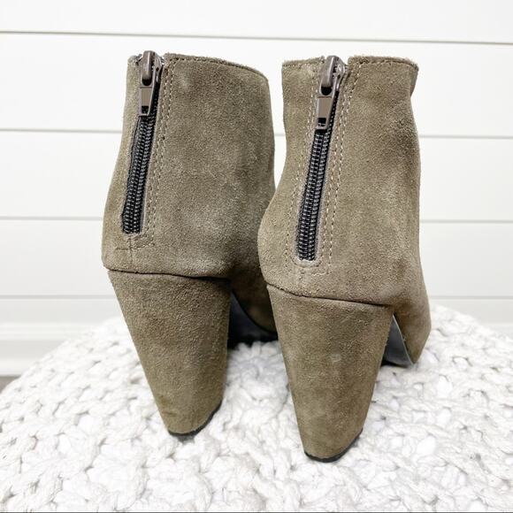 Kelsi Dagger McClaine Chunky Platform Suede Booties Olive Size 6M - Picture 5 of 6